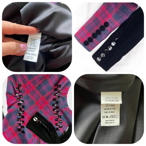 Marc Jacobs Embellished tartan wool Runway dress - Picture 7 of 17